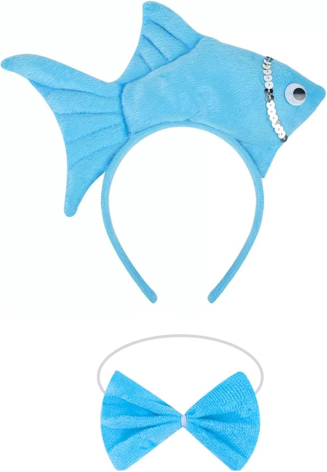 Goldfish Cosplay Outfit Including Goldfish Headband with Bow Tie for World Book Day Birthday Dress Up Supplies