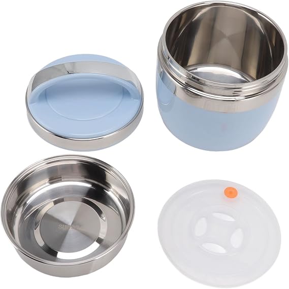 1.5L Vacuum Lunch Box 304 Stainless Steel Insulated Food Container Portable for Office Workers Blue Red Pink