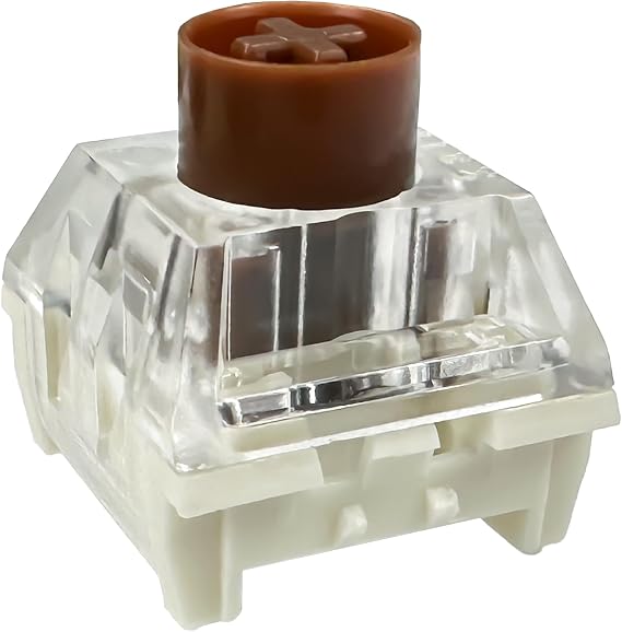 Zjmehty Silent Keyboard Switch Kailh Box Silent Brown Switch for Mechanical Keyboard 3-Pin 45gf Tactile Typing & Gaming/Waterproof Switch 36pcs, Mute Brown..