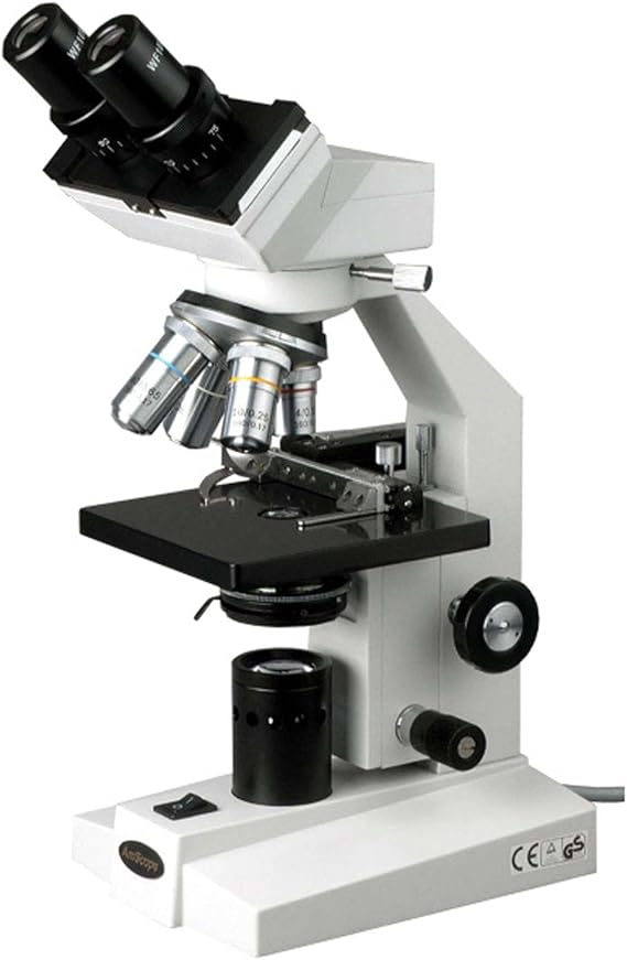 AmScope B100-MS Compound Binocular Microscope, 1000X Magnification