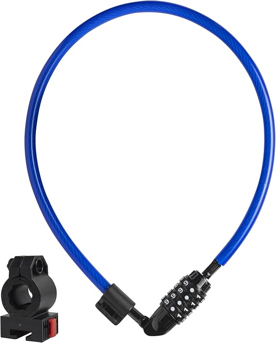 DocksLocks Bike Cable Lock Kit (2' or 4') with Resettable Combination, 4'
