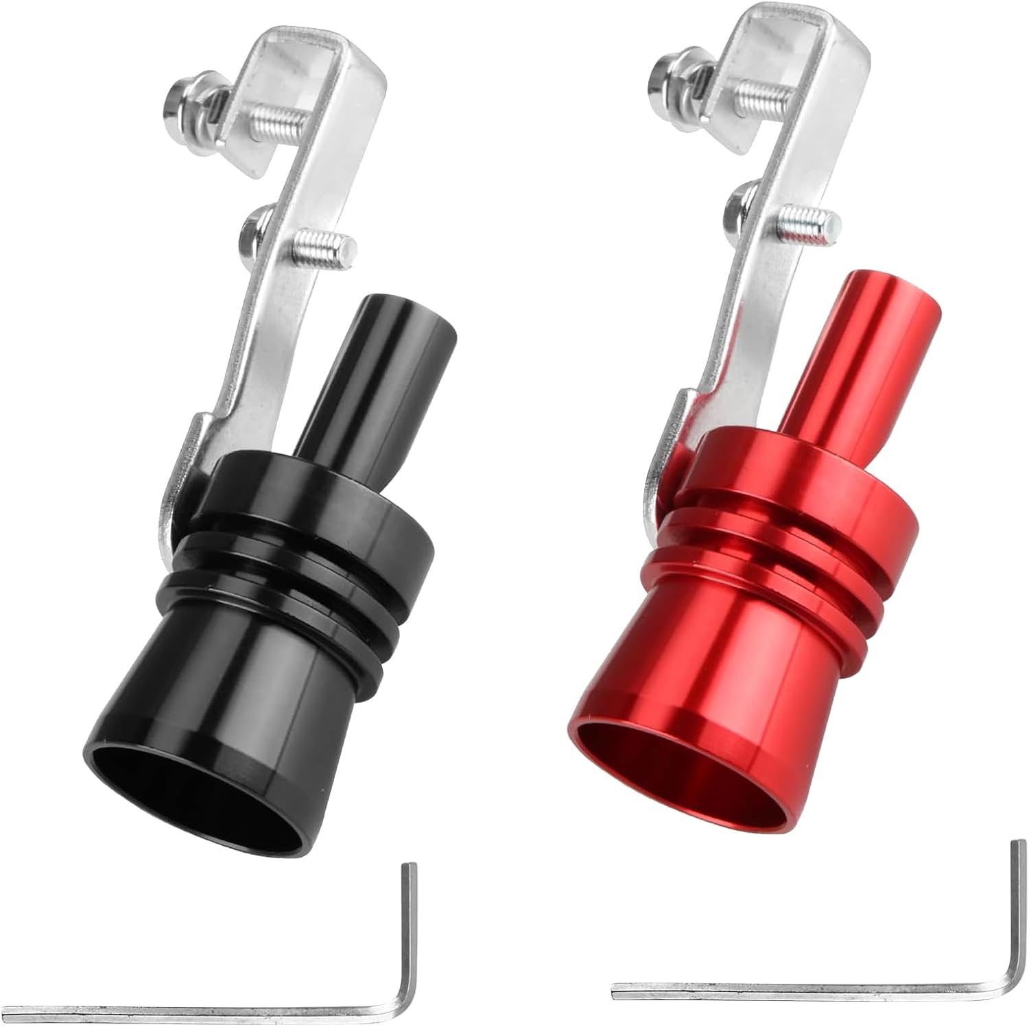 2 PCS Exhaust Whistle, Sound Booster for Cars and Motorcycles, Universal Exhaust Pipe Turbo Sound Whistle, Suitable for Automotive and Motorcycle Modifications
