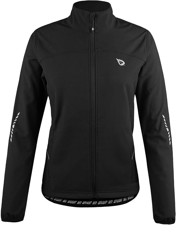 baleaf Women's Cycling Jacket Windproof Thermal Winter Running Gear warm | Waterproof; Windbreaker; Softshell; Fleece Lined; 3 Pockets; Perfect for Biking, Running, Hiking, Skiing & Cold Windy Weather