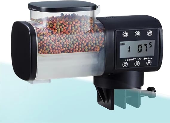 Automatic Feeder 200ML - LCD Display Auto Food Dispenser for Aquarium, Moisture-Proof Timer Feeder with 3 Feeding Modes, Freshwater/Saltwater (LED -AF250)