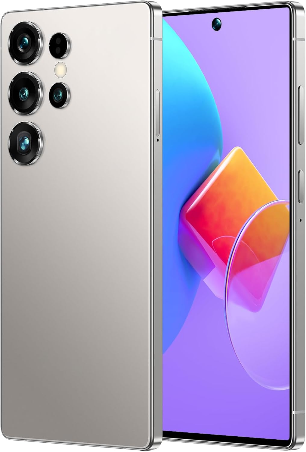 AS25 Ultra 5G Unlocked Smartphone, 6.99 HD Display, 12GB RAM  512GB ROM, 7000mAh Battery, 108MP48MP Dual Camera, Android 14, Dual SIM, Face ID, Fingerprint Lock, Global 5G Connectivity Gray