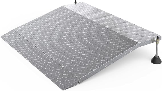 3.0" to 6.0" H Rise Adjustable Door Threshold Ramp for Elderly Wheelchairs