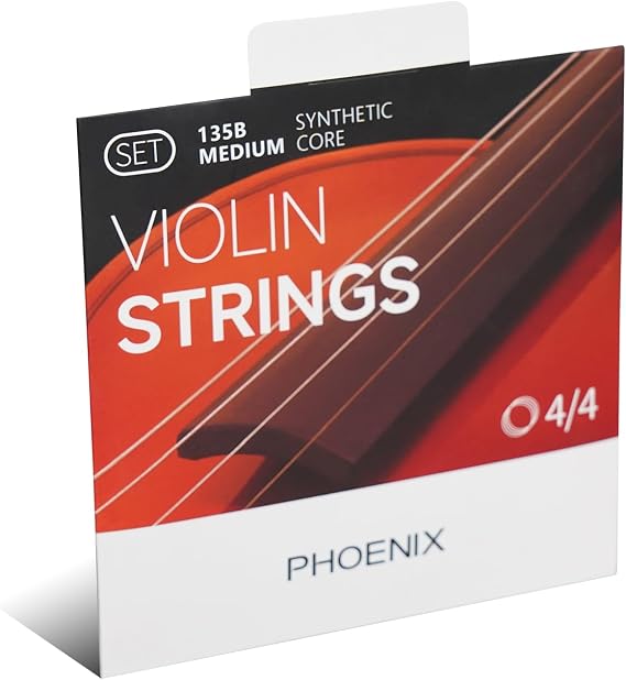 PHOENIX Violin Strings 4/4 Full Set(G-D-A-E) Quality Synthetic Steel Core with Nickel-Plated Ball End Educators Choice for Student Strings