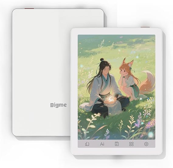 Bigme B6 6-inch E-Reader |Glare-Free Color E Ink Kaleido™ 3 display | Audiobooks | White