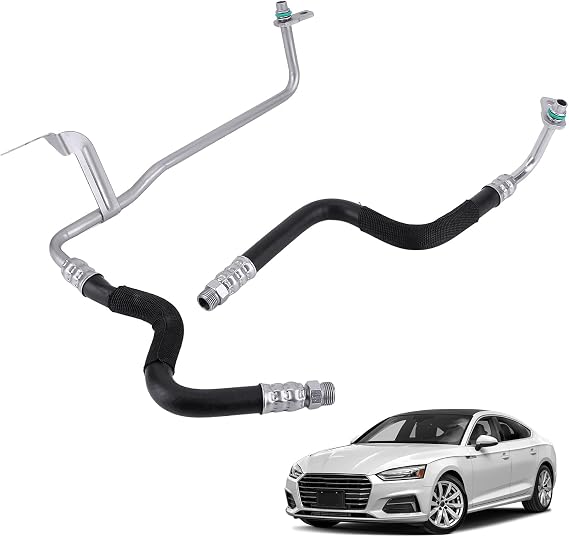 Zcargel Auto Transmission Oil Cooler Line Transmission Oil Cooler Line Hose Assembly Fit for Audi A4 B8 A5 1.8 2.0T Aluminum Automatic Transmission Oil Cooler Hose Pipe Replace 8K0317825R 8K0317826AJ