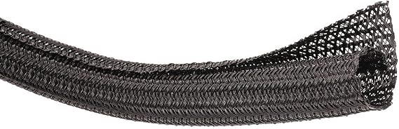 Braided Sleeving, 15 Ft, Black