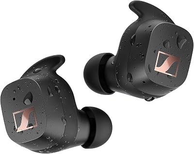 Sennheiser Consumer Audio Sport True Wireless Earbuds - Bluetooth in-Ear Headphones, Music and Calls with Adaptable Acoustics, Noise Isolation, Touch Controls, IP54 27-Hour Battery, Black