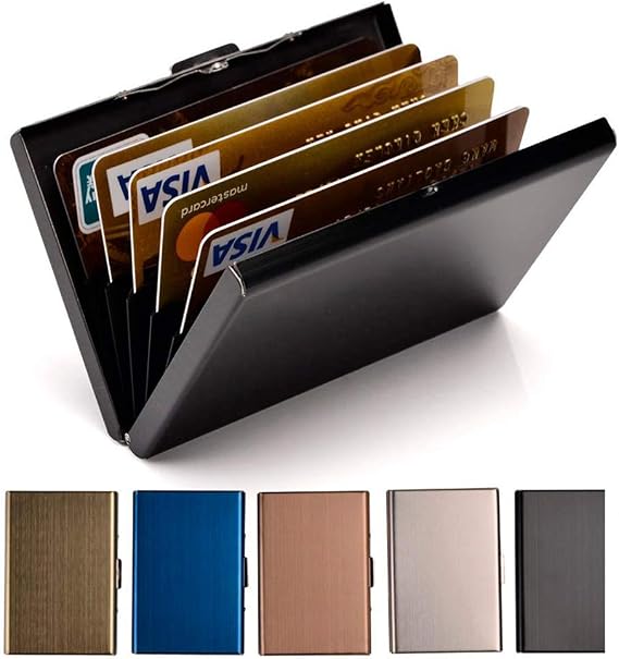 Credit Card Holder Stainless Steel Credit Card Case Metal ID Card Holder RFID Wallets Business Card Holder for Women or Men