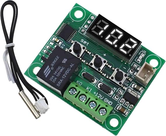 W1209 DC 12V -50 to +110'C Temperature Controller Control Switch Thermostat Thermometer Sensor Module (White)
