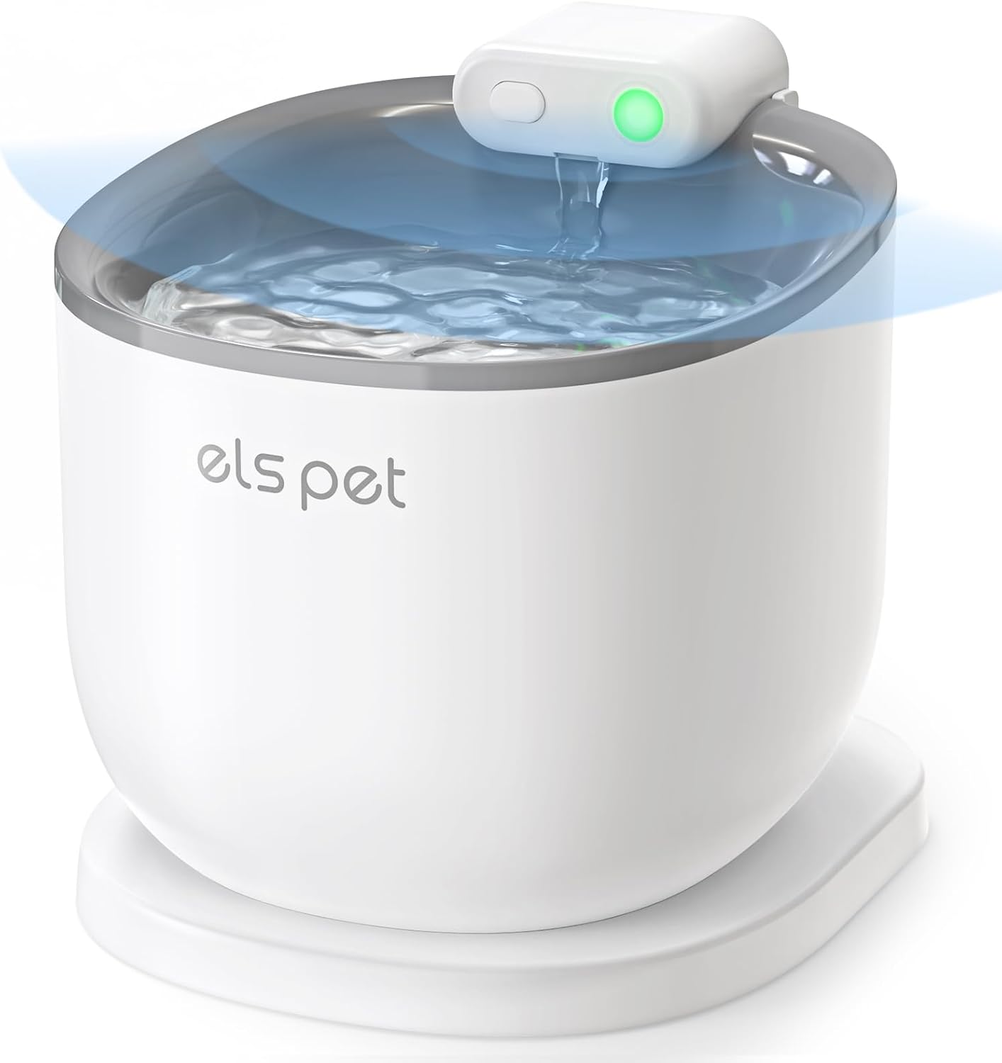 Industry's First Pumpless Technology ELS PET Cat Water Founder, Automatic Water Filter, Cordless Built-in Battery, 2-Way Power Supply, Cat Water Supply, 2.5 L Capacity, Unlimited Place, For Pets, Drinking Water Supply, Sensor, Motion Detection, 2