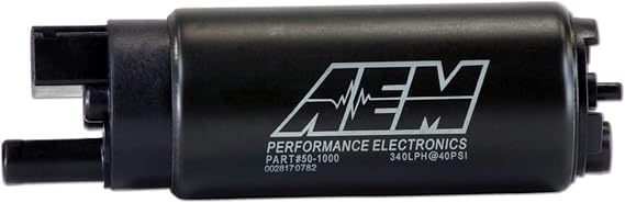 AEM 50-1000 High Flow In-Tank Fuel Pump, Black, 4.055 x 1.535 x 1.535 inches