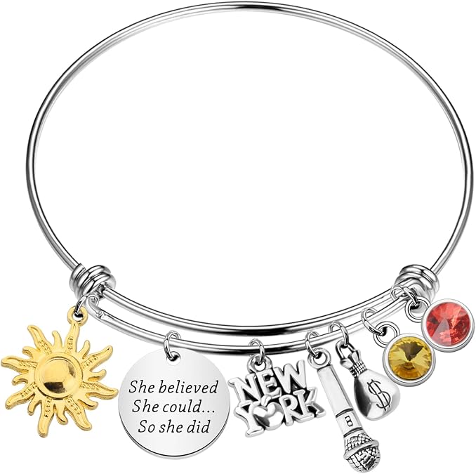 MYOSPARK Musical Gift Little Orphan Charm Bracelet Musical Theater Jewelry Musical Lover Gift