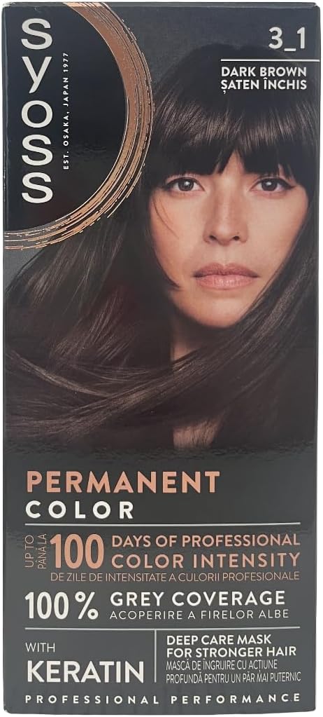 Syoss 3-1 Hair Dye Dark Brown Level 3