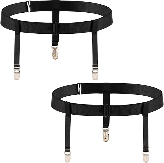 Women's Plus Size Thigh Garter Belts, Adjustable High Elastic Garter Belt and Stockings Set