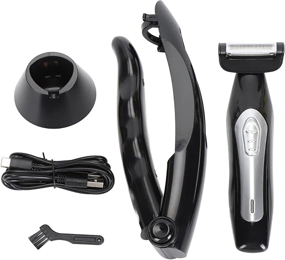 Electric Back Shaver for Men, Multifunctional Self Service Long Handle Grooming Tool with Extendable Handle, Body Groomers Men's Electric Back Shaver, Wet and Dry Use