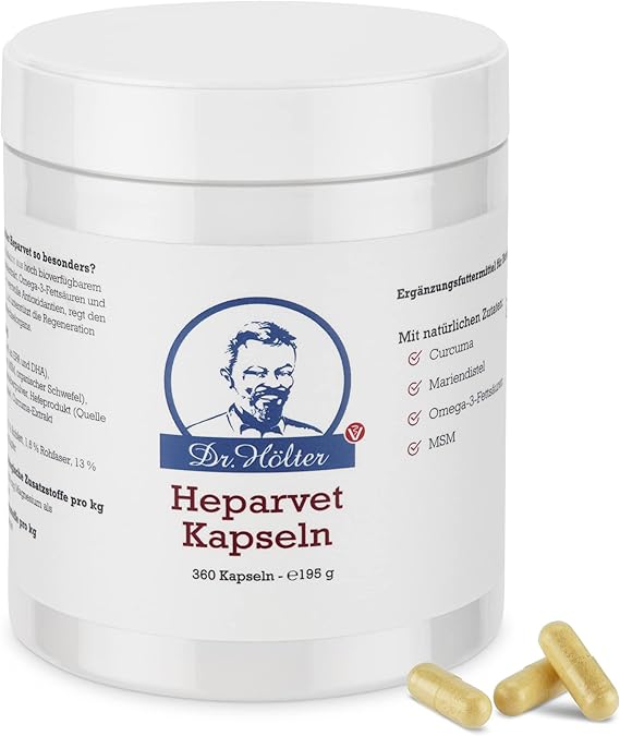 Heparvet Liver Protection Dog Supplementary Food to Support the Liver in Liver Problems (360 Capsules)