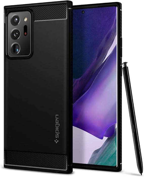 Spigen Rugged Armor Designed for Samsung Galaxy Note 20 Ultra 5G Case (2020) - Matte Black | Rugged Armor