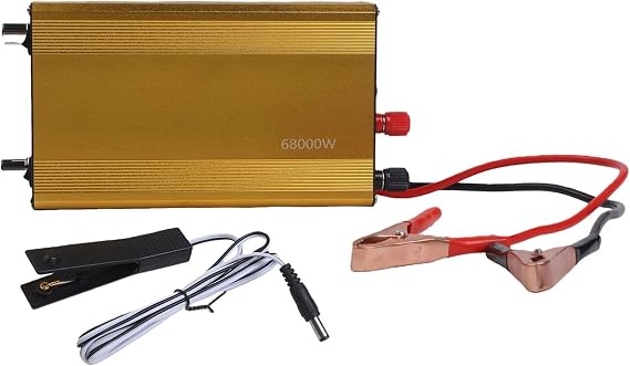 Electric Fish Finder Inverter Kit, 12V DC to 300V AC Converter with Smart Fan, Aluminum Alloy Housing for Single/Mixed for frequency Fishing Gear(A)