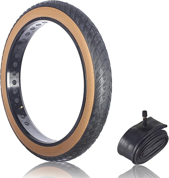 26 x 4.0 Inch Fat Tire Set with Inner Tube:Heavy Duty Puncture Proof Replacement Ebike Accessories Tires Compatible with Wide Mountain Snow or 3-Wheel Bikes