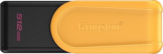 Kingston DataTraveler Exodia S USB Bellek - 512GB - USB 3.2 Gen 1 - USB Tip A - Siyah/Sarı