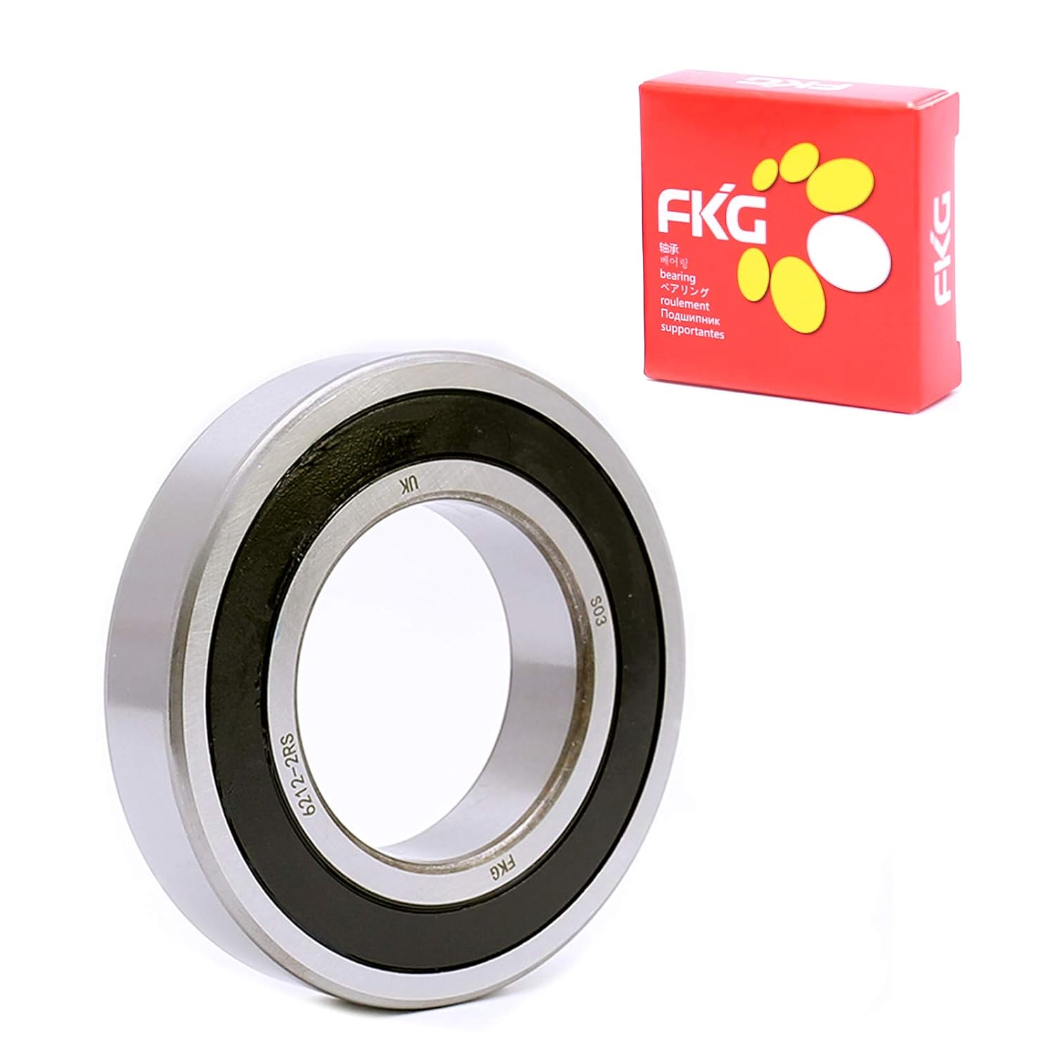FKG 6212-2RS 60x110x22mm Deep Groove Ball Bearing Double Rubber Seal Bearings Pre-Lubricated