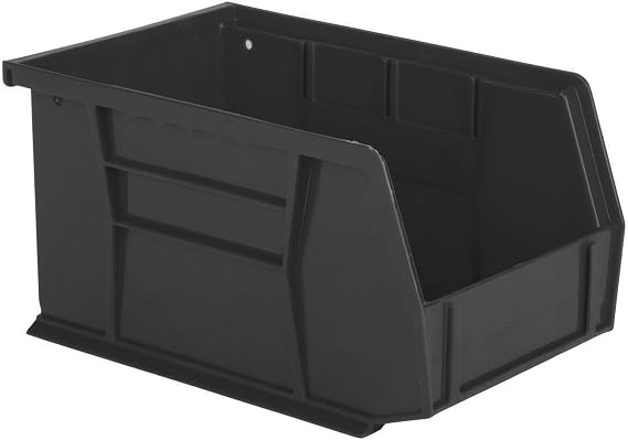 HE HUDSON EXCHANGE 9.5" x 6" x 5" Plastic Stackable Storage Bin, Black