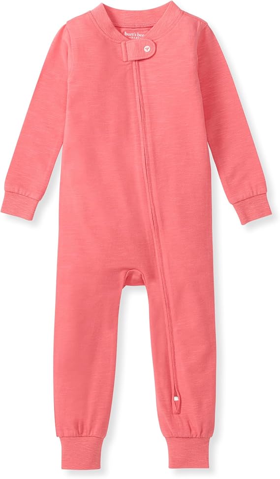 Burt's Bees Baby Baby Honeysoft Pajamas, Footless One-piece Zip-up Pj, Soft Organic Cotton & Lyocell Blend