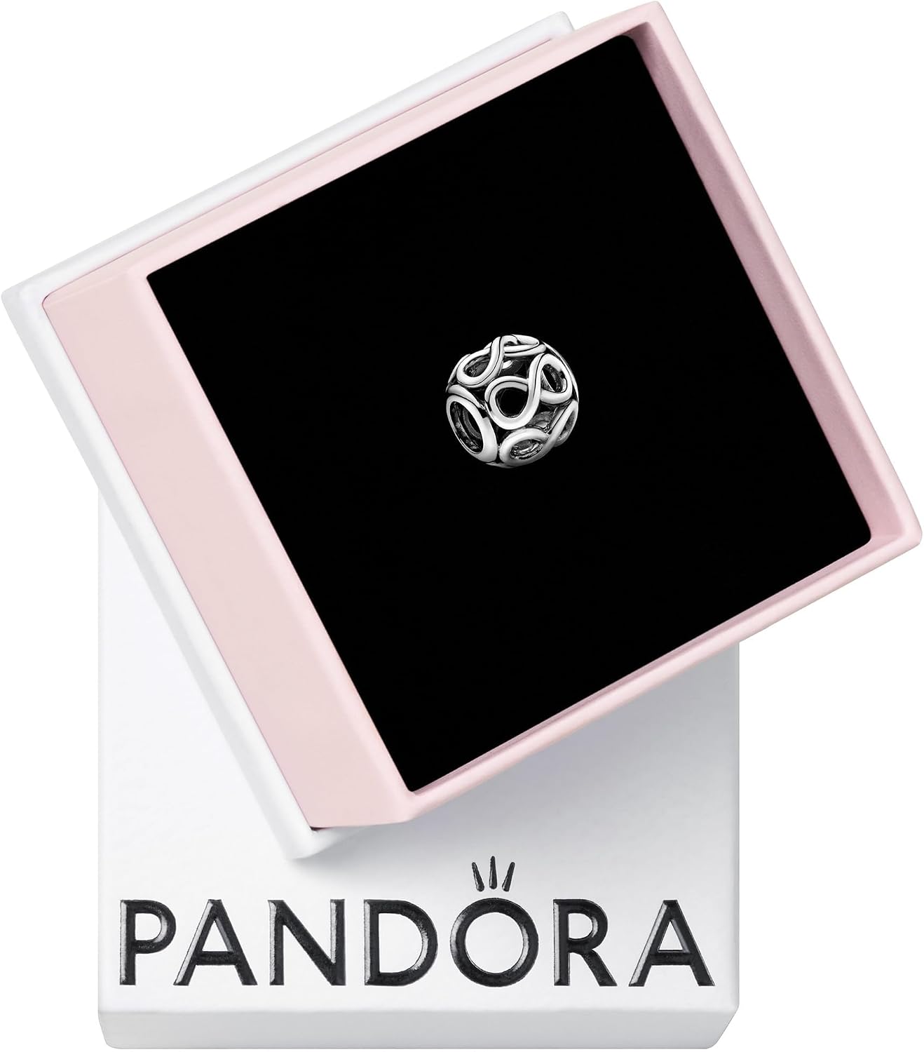 Pandora Moments Women's Sterling Silver Sparkling Infinity Collier Pendant Necklace, 50cm