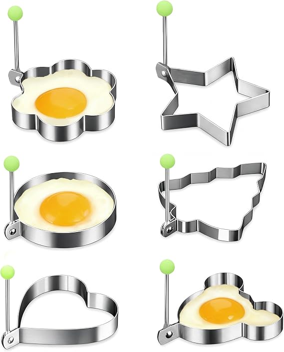 Stainless Steel Fried Egg Rings Set of 6