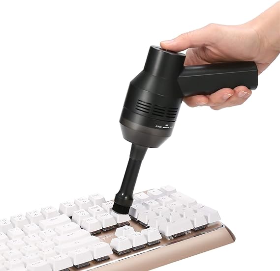 MECO Keyboard Cleaner with Cleaning Gel, Rechargeable Mini Vacuum Cordless Vacuum Desk Vacuum Cleaner, Best Cleaner for Cleaning Dust, Hairs, Crumbs, Scraps for Laptop, Piano, Computer, Car and Pet House