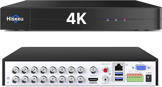 Hiseeu 16 Channel 4K Security DVR 8MP Digital Video Recorder