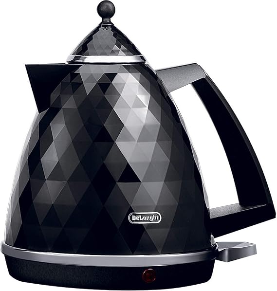 De'Longhi Brilliante Kettle, anti-scale filter, 1.7 Liters, 360° swivel base, KBJ3001BK, Black