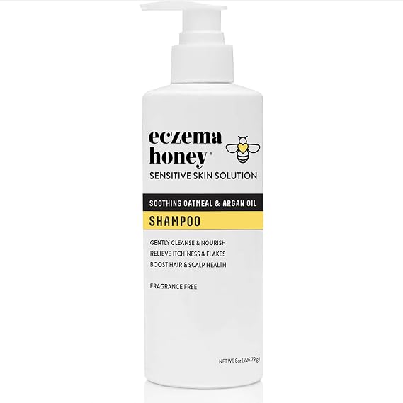 ECZEMA HONEY Nourishing Shampoo, Daily Dandruff Shampoo (8 Oz) | Scalp Care Helps with Psoriasis, Dermatitis, Flaking, Itchy Scalp Treatment for Men, Women & Kids