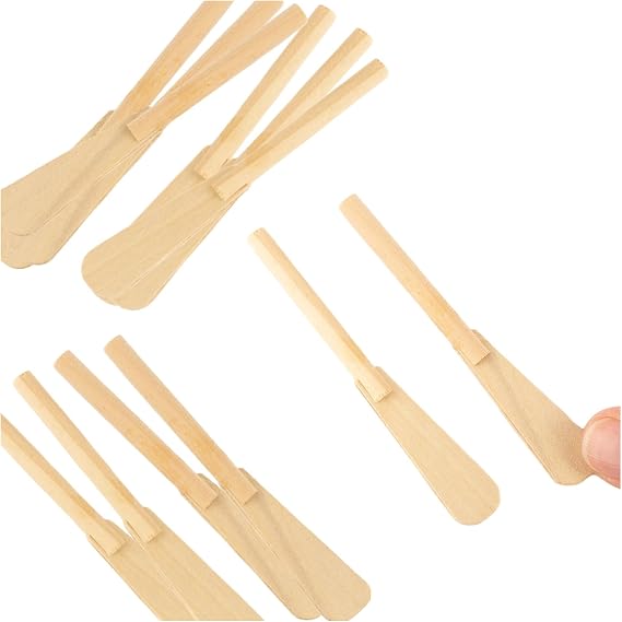Mini Unfinished Wood Oars Pack of 12 Small Wooden Canoe Kayak Boat Oars for DIY Craft Projects, Fairy Gardens, Train Scenes, and Miniature Displays (1/2 Inch Wide x 3-1/2 Inches Long)