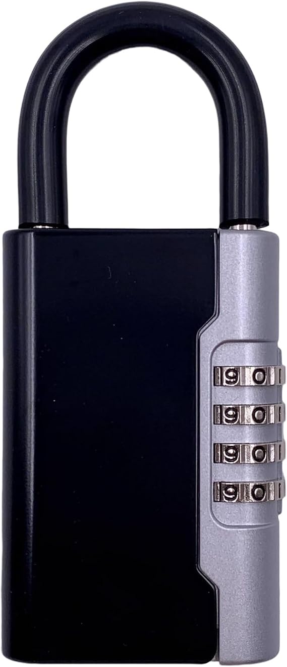 Key Safe Box [Portable] Combination Padlock with Shackle, Key Lock Box/Key Storage