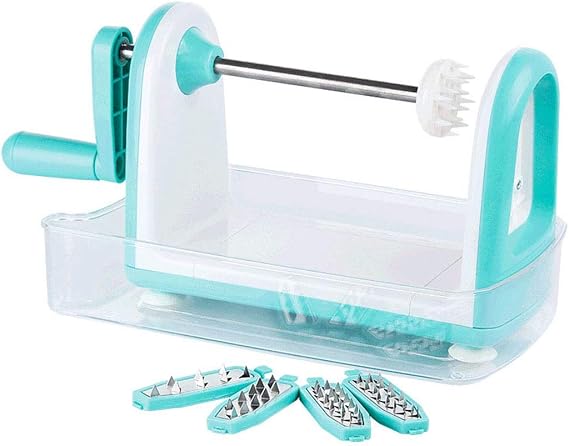 Vegetable Chopper Kitchen Vegetable Slicer Spiralizer Slicer Dicer ,Rotary Cheese Grater,Vegetable Slicer,Vegetable Spiralizer Zucchini Noodle - 4 Blades Veggie Noodle Maker Vegetable Slicer for Potat