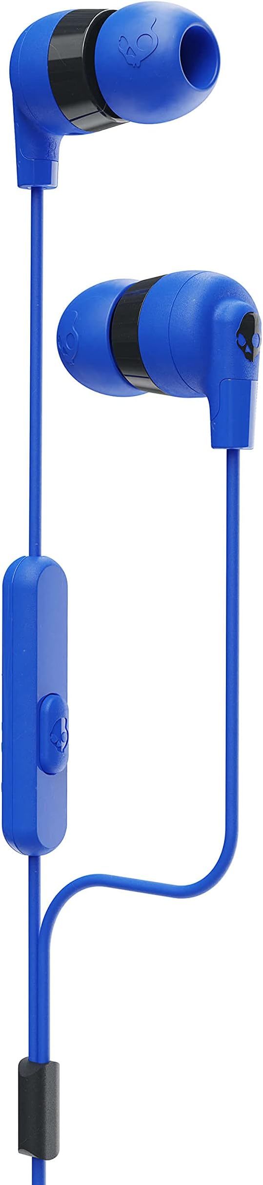 Skullcandy Inkd+ Wired Earbuds with 3.5mm Plug, Noise Isolating Fit, Built-in Microphone Call and Track Control, Ear Gel Sizes Included for Custom Fit, Convenient for Travel - Cobalt Blue