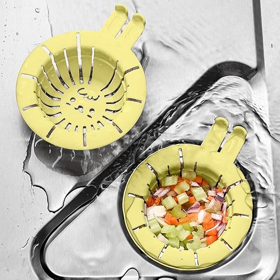 2 Adet Mutfak Evyesi Süzgeci Mix Renk, Mutfak Lavabo Dreneaj Tahliye Süzgeci, Kolay Temizlenen Lavabo Tahliye Filtre Sepeti, Lavabo Gider Koruyucu