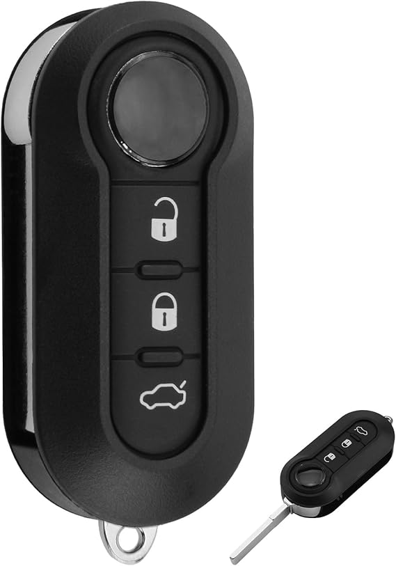 3 Buttons Car Key Cover for Fiat 500, Peugeot, Key Fob Shell Accessories