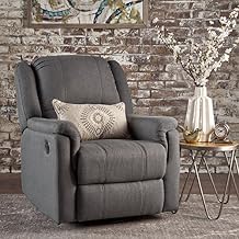 Christopher Knight Home GDFStudio Jemma Tufted Fabric Swivel Gliding Recliner Chair (Charcoal)