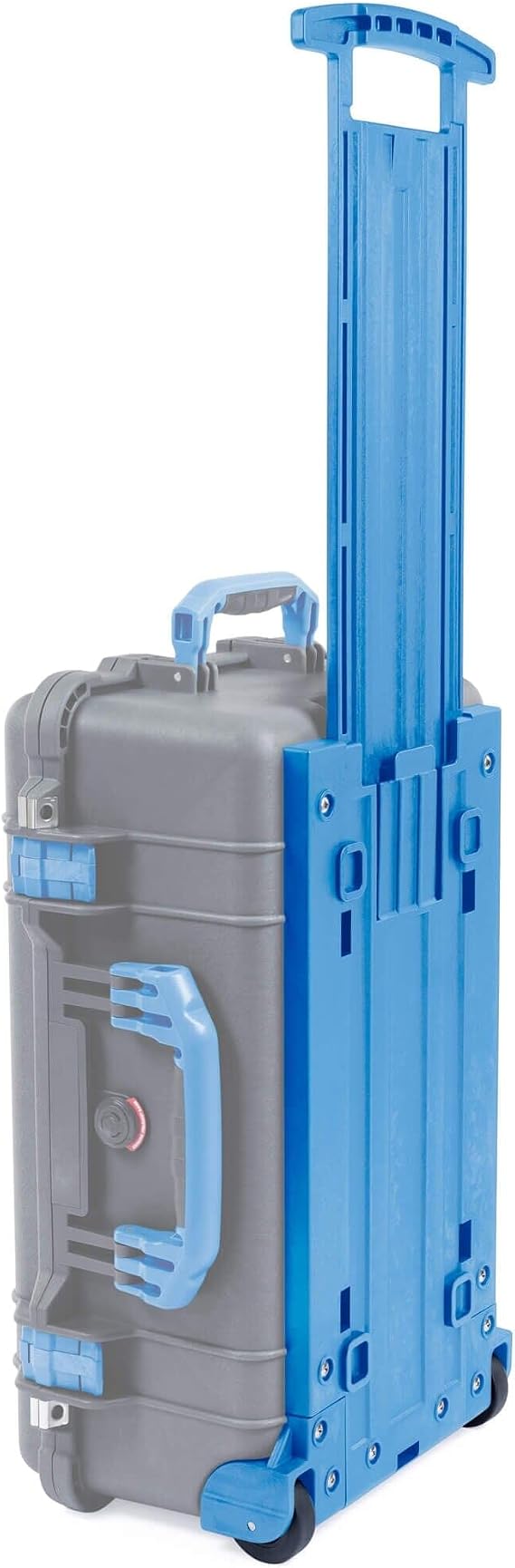 Pelican 1510 Replacement Trolley Set - Backplate, Telescoping Handle, L&R Wheel Assemblies - Blue