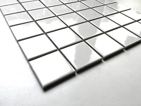 Arctic White 2x2 Glossy Ceramic Wall Tile (1 SQFT Sheet)