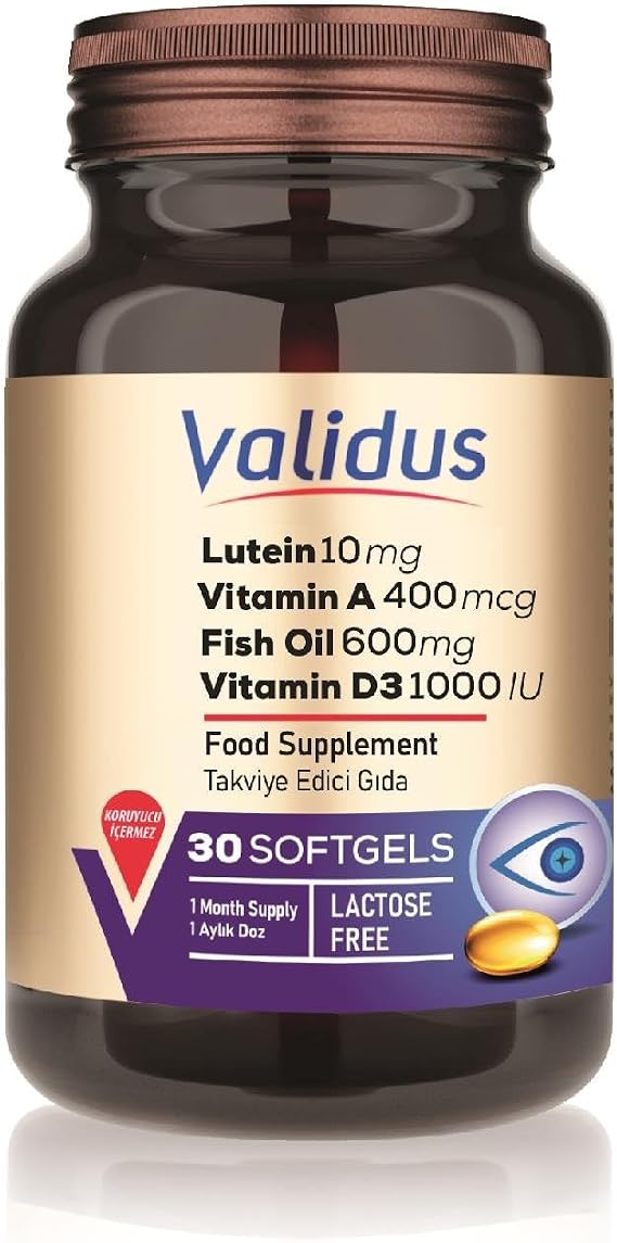 Validus Lutein 10 Mg Omega3 600 Mg Zeaxanthin 2 Mg 30 Softgels
