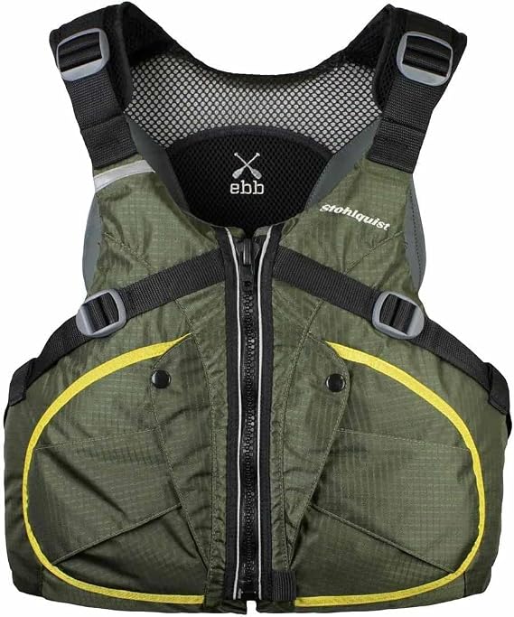Stohlquist EBB Men's Adult Life Jacket | Graded Sizing for Ultimate Fit | Zero Ride-Up - Perfect Breathability & Mobility for Recreational Rafting, and Touring Kayaking
