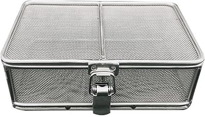 Instrument Tray and Mesh Perforated Baskets Sterilization Tray, 304 Stainless Steel Parts Washing Basket,for Organized Cleaning and Secure Rinsing of Small Parts,20  10  5cm