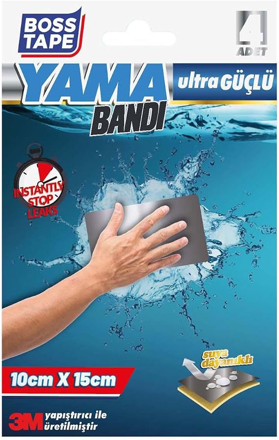 Boss Tape Suya Dayanıklı Yama - Onarım Bandı / 3M / Çamur Bant